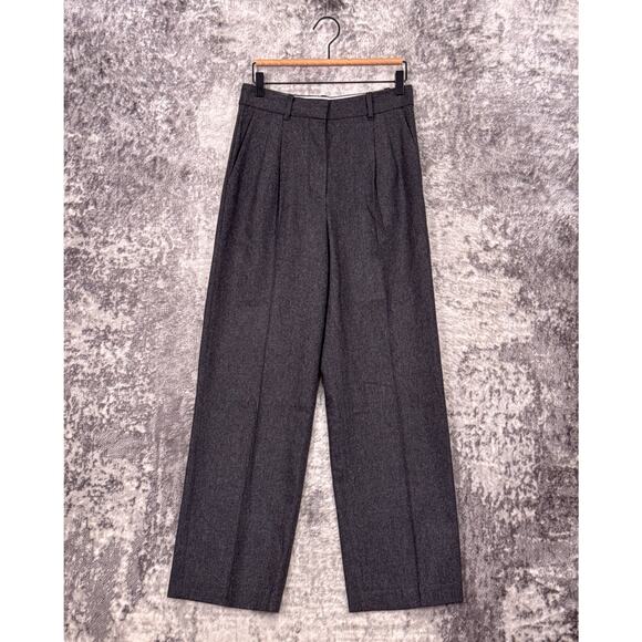 Aritzia Pants - Aritzia The Effortless Pants 6 Womens Wilfred Wool Cashmere Gray Flannel Trouser
